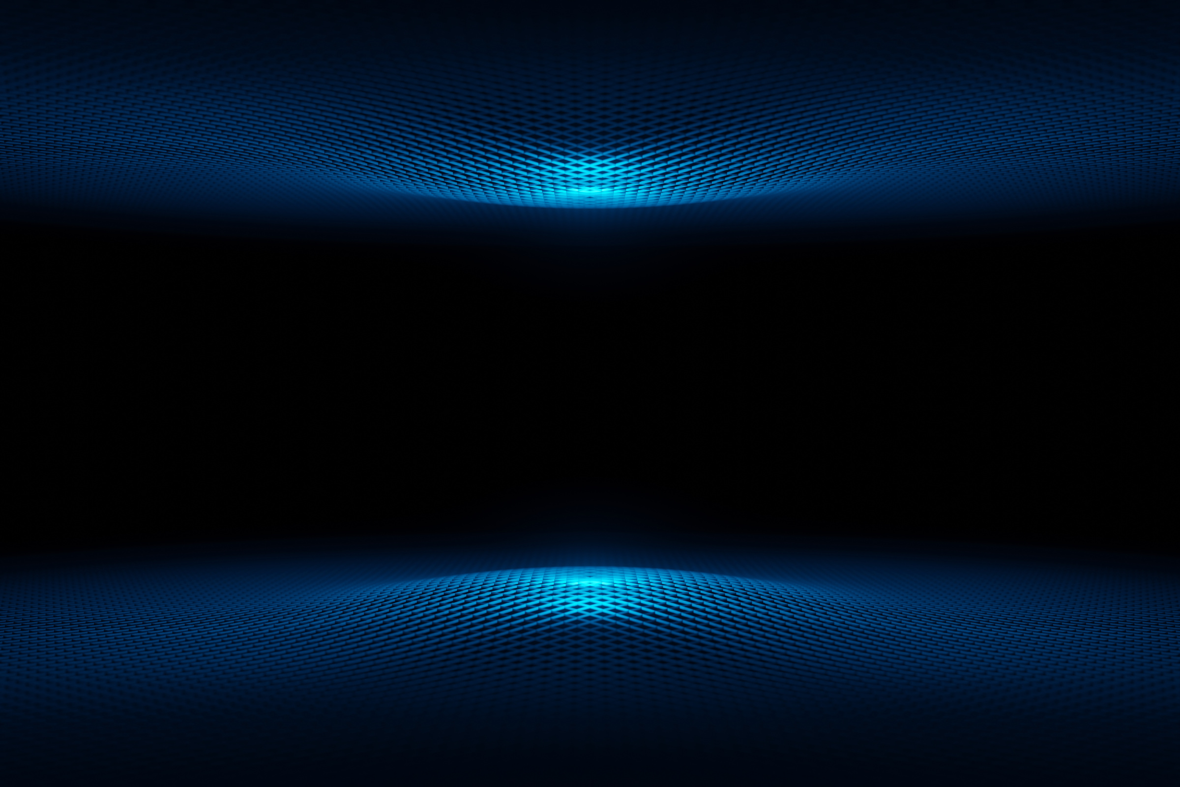 Abstract Futuristic Technology cyber space blue wave background 3d rendering